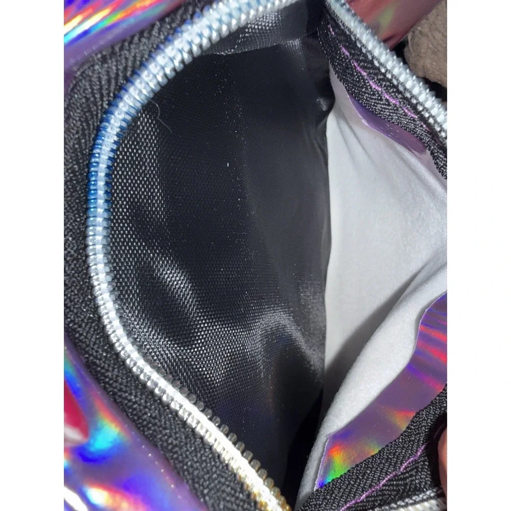 Pink Women's HOLOGRAM Vinyl FANNY PACK Pouch‎ WAIST PURSE Zipper CLIP BELT